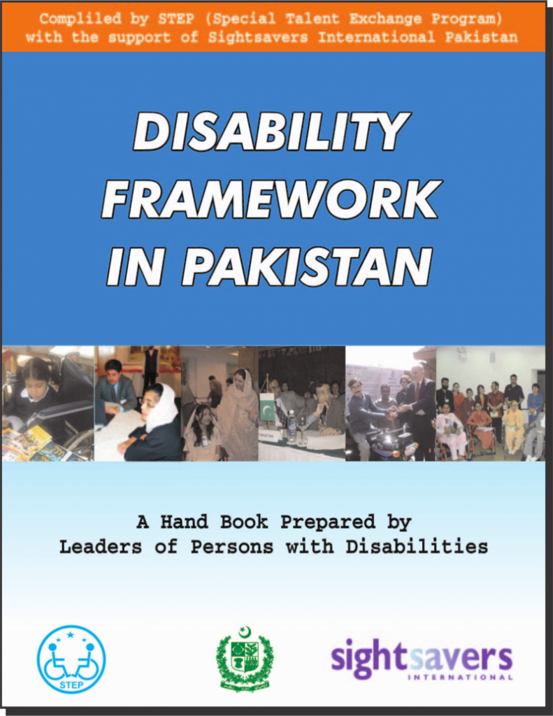 Title Page of Disability Frame work in Pakistan