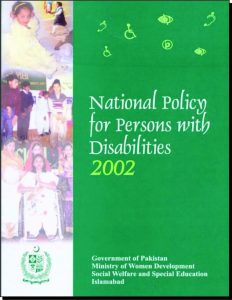 Title Page of National Policy for Persons with Disabilities